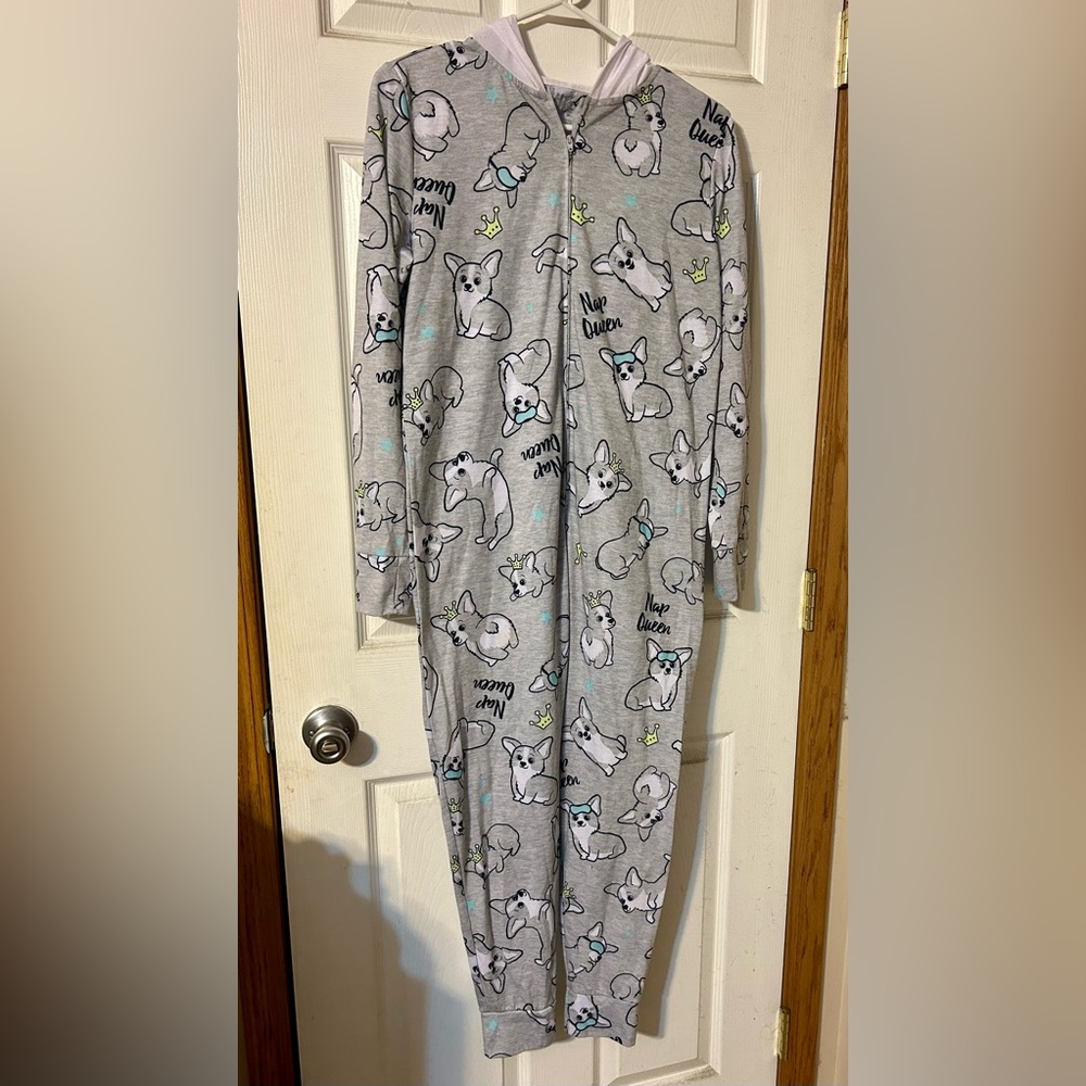 Girls corgi onesie pjs
